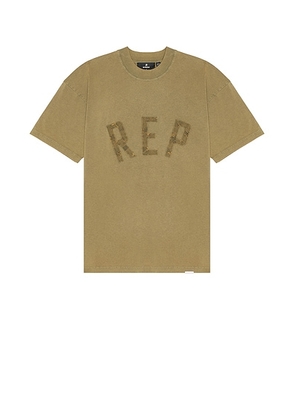 REPRESENT Rep Applique T-Shirt in Fawn - Olive. Size S (also in ).