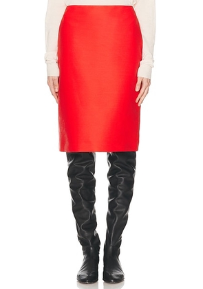 The Row Corinna Skirt in Candy Red - Red. Size 4 (also in 6).