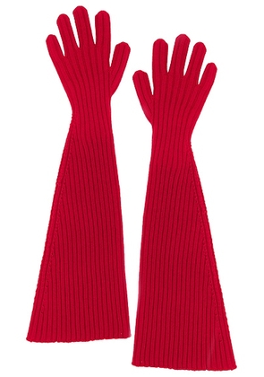 The Row Fergie Gloves in Firetruck - Red. Size all.