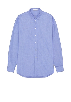 The Row Miller Shirt in Oxford Blue - Pink. Size XL (also in ).