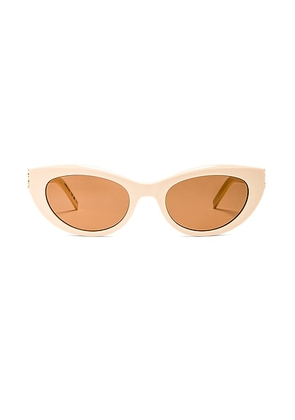 Saint Laurent SL M115 Sunglasses in Ivory - Ivory. Size all.