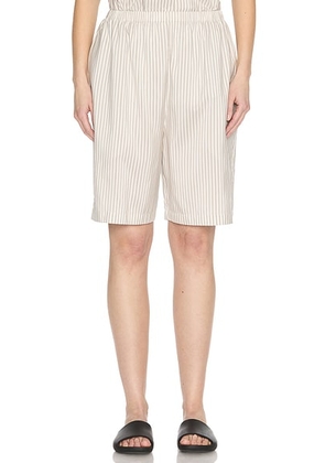 The Row Zinnia Short in White & Grey - Beige. Size 0 (also in 4, 8).