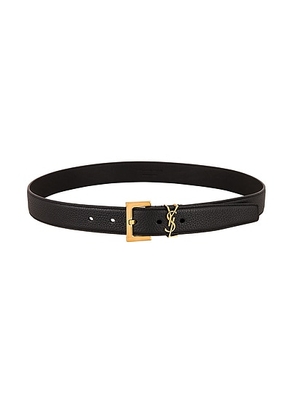 Saint Laurent Monogramme Belt in Noir - Black. Size 100 (also in 105, 90, 95).