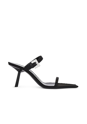 Saint Laurent Hope Mule Sandal in Noir - Black. Size 36.5 (also in 37, 37.5, 38, 38.5, 39, 39.5, 40, 41).