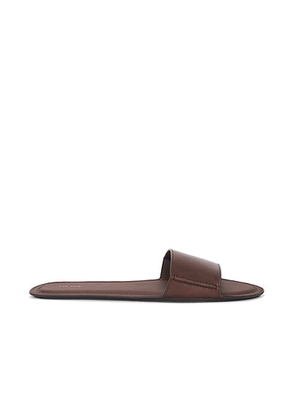 The Row Sara Strap Slide in Chocolate - Chocolate. Size 36 (also in 37, 37.5, 38, 38.5, 42).