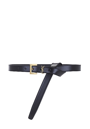 Saint Laurent Skinny Cassandre Long Belt in Nero - Black. Size 65 (also in 70, 75, 85, 90).