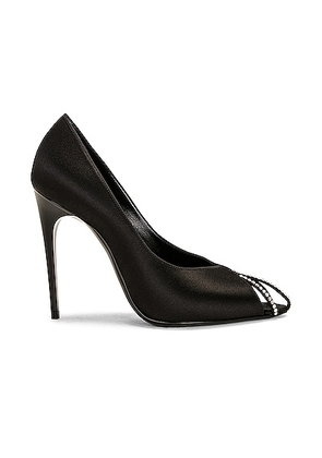 Saint Laurent Alix Pump in Nero & Silver - Black. Size 36 (also in 37, 37.5, 38, 39, 39.5, 40).