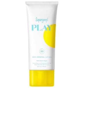 Supergoop! PLAY 100% Mineral Lotion SPF 30 with Green Algae 3.4 fl. oz. in N/A - Beauty: NA. Size all.