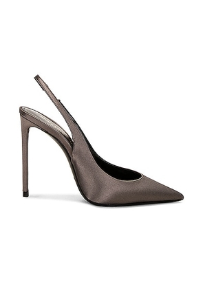 Saint Laurent Zoe Slingback Pump in Storm Grey - Grey. Size 39.5 (also in ).