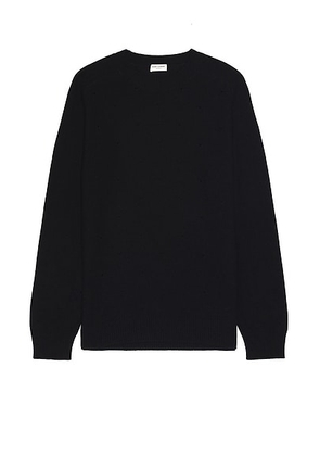 Saint Laurent Pull Col Rond Manche in Noir - Black. Size L (also in M, S, XL).