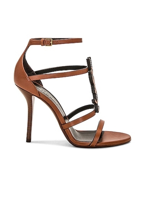 Saint Laurent Cassandra Heels in New Papaya - Cognac. Size 35 (also in 35.5, 36, 37, 38.5, 40).