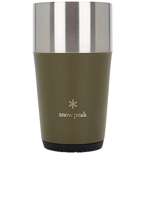 Snow Peak Shimo Tumbler 470 in Olive - Olive. Size all.