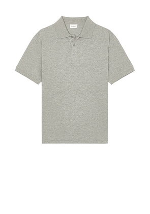 Saint Laurent Pique Polo in Grey - Grey. Size L (also in S, XS).