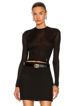 Saint Laurent Long Sleeve Top in Noir - Black. Size XL (also in ).