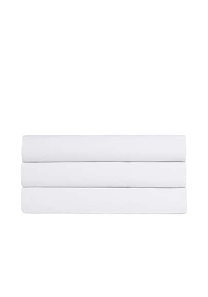 Parachute Percale Top Sheet in White - White. Size FULL/QUEEN (also in ).