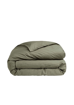 Parachute Percale Duvet Cover in Moss - Olive. Size FULL/QUEEN (also in ).
