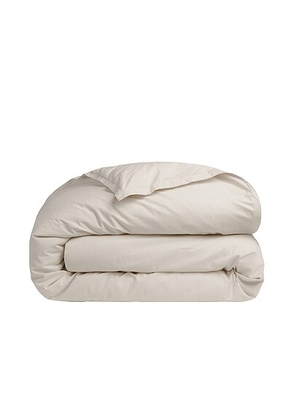 Parachute Percale Duvet Cover in Bone - White. Size FULL/QUEEN (also in ).