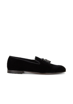 TOM FORD Velvet Loafer in Black - Black. Size 10 (also in 12).