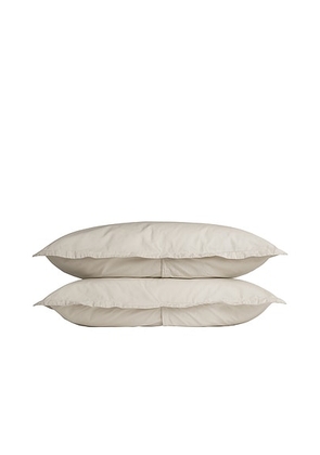 Parachute Percale Sham Set in Bone - White. Size STANDARD (also in ).