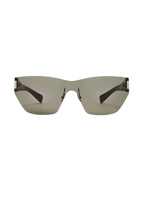 Saint Laurent Cat Eye Sunglasses in Green & Havana - Green. Size all.