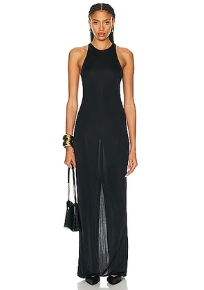 Saint Laurent Jersey Maxi Dress in Noir - Black. Size L (also in ).