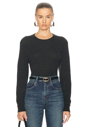 Saint Laurent Crewneck Sweater in Charbon - Charcoal. Size S (also in ).