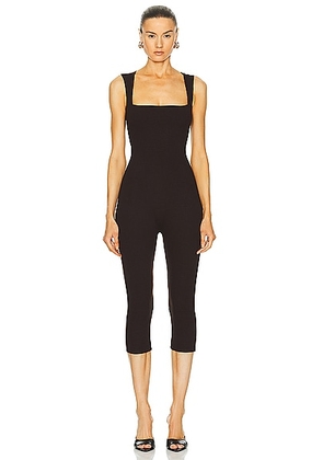 SANS FAFF Bell Pedal Pusher Jumpsuit in Brown - Brown. Size XS (also in ).