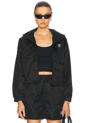 Sporty & Rich Running Woman Windbreaker Jacket in Black - Black. Size L (also in ).