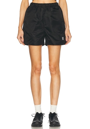 Sporty & Rich Running Woman Nylon Shorts in Black - Black. Size M (also in ).