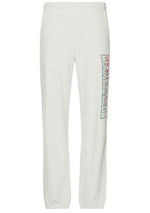 Sporty & Rich Finish Line Sweatpant in Heather Grey - Grey. Size M (also in XL/1X).
