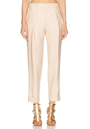 TOM FORD Tailored Double Pleat Pant in Soft Blush - Cream. Size 40 (also in 34, 36).