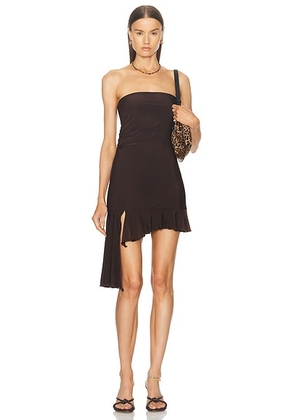 SIEDRES Aten Mini Dress in Brown - Brown. Size L (also in ).