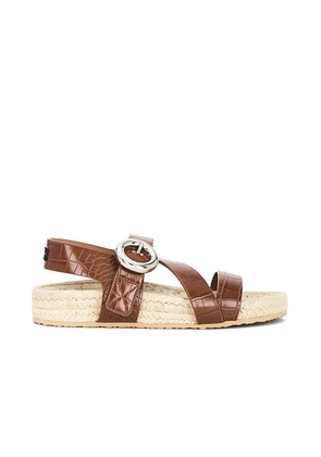 Stella McCartney Gaia Cocco Alter Reptile Sandal in Brown - Brown. Size 36 (also in 37, 38, 39, 40).