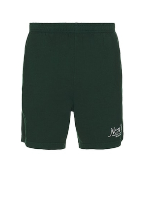Sporty & Rich NY 94 Gym Short in Forest - Green. Size M (also in ).