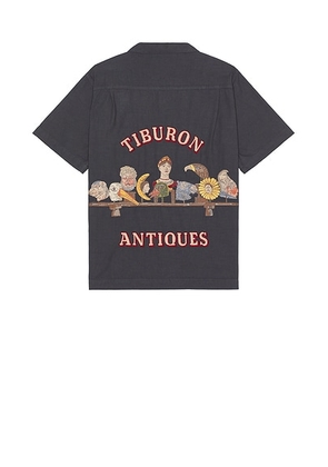 Samuel Zelig Antique Camp Shirt in Black - Black. Size L (also in ).