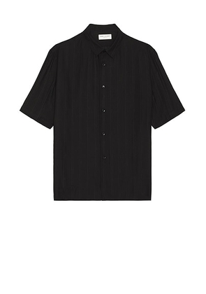 Saint Laurent Short Sleeve Shirt in Noir - Black. Size 38 (also in 39, 41).