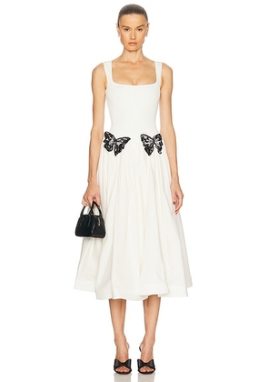 PatBO Merian Knit Midi Dress in Off White - Ivory. Size M (also in ).