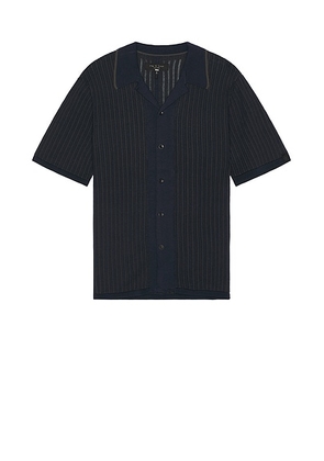Rag & Bone Harris Camp Shirt in Salute - Blue. Size S (also in ).