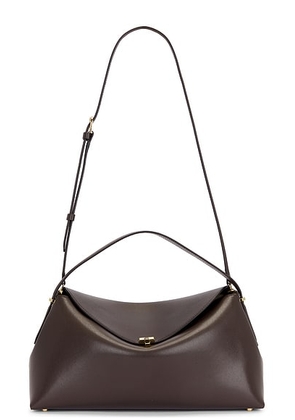 Toteme T-Lock Top Handle Bag in Bark - Chocolate. Size all.
