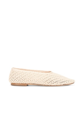 Staud Alba Ballet Flat in Cream Crochet - Cream. Size 36 (also in 36.5, 37, 38, 39, 39.5, 40, 41).