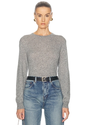 Saint Laurent Crewneck Sweater in Gris Chine Clair - Grey. Size XS (also in ).