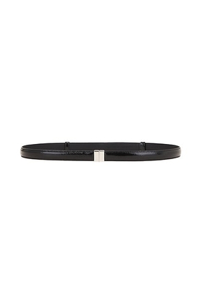 Toteme Slide Clasp Naplack Leather Belt in Black - Black. Size 80 (also in 90).