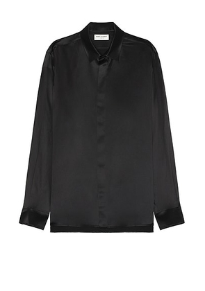 Saint Laurent Long Sleeve Shirt in Noir - Black. Size 39 (also in ).