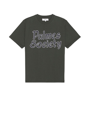 Palmes T-Shirt in Charcoal - Black. Size XL/1X (also in ).