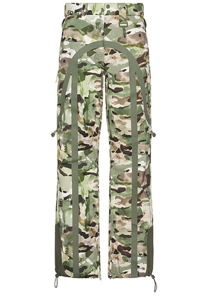 RC Outdoor Supply Taped Seam Nylon Shell Pant in Watercolour Camo - Green. Size 34 (also in ).