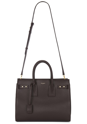 Saint Laurent Small Sac De Jour Bag in Dark Sweet Choco - Chocolate. Size all.