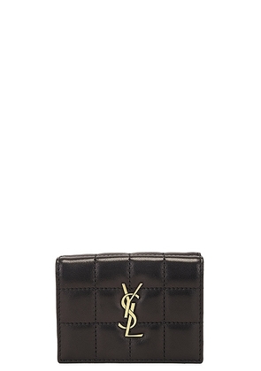 Saint Laurent Tiny Origami Wallet in Nero - Black. Size all.