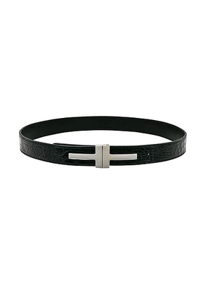 TOM FORD Double T Belt 30mm in Black - Black. Size 100 (also in ).