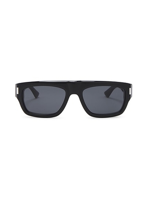Saint Laurent Rectangular Sunglasses in Black - Black. Size all.