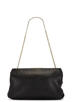 Saint Laurent Large Clutch in Nero - Black. Size all.
